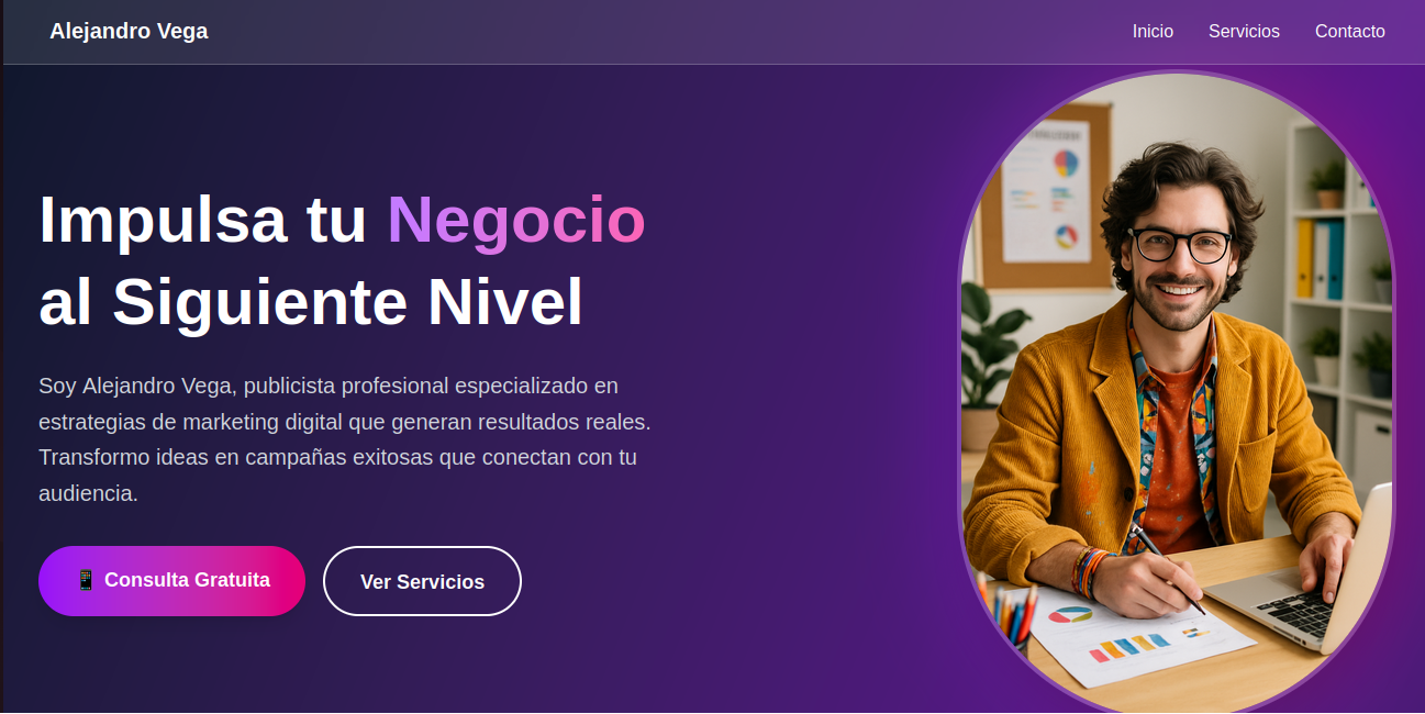 Página web Publicista